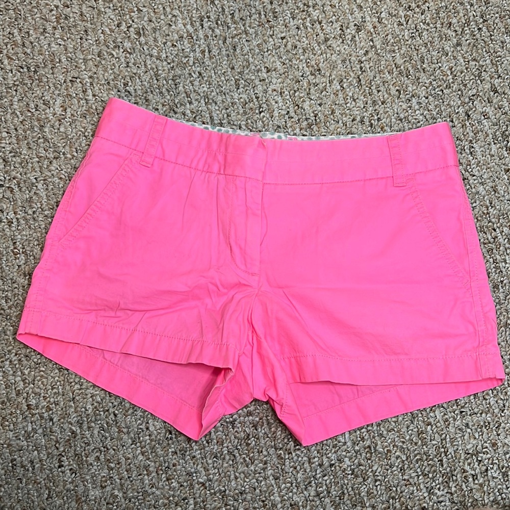 J. Crew Neon Pink Chino Shorts Size 4